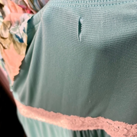 VINTAGE‎ Ladies XL Cottage BOHO Bell Sleeve Watercolor Floral Blouse w/ M Skirt - Picture 11 of 16